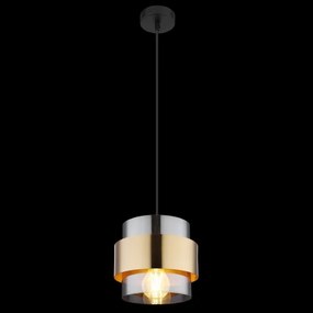 Globo 15560H - Lampadario a sospensione con filo MILEY 1xE27/60W/230V nero/ottone