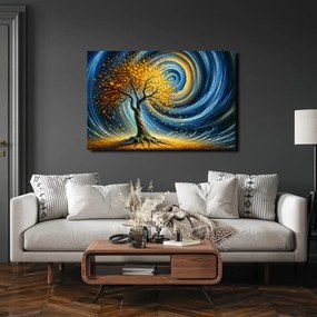 Quadro su tela – Albero della vita nel cielo vorticoso