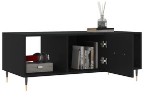 Tavolino da salotto nero 102x50x40 cm in legno multistrato