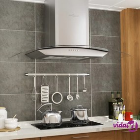 vidaXL Cappa Aspirante a Muro 90 cm Acciaio Inossidabile 756 m³/h LED