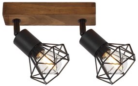 Rabalux 3138 - Faretto ZEUS 2xE14/40W/230V rovere