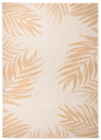 Tappeto Da Esterni A Tessitura Piatta 140x200cm Motivo A Foglie /