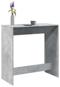Tavolo Da Bar Grigio Cemento 102x50x103,5 Cm Legno Multistrato /