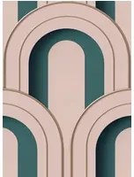 Rebel Walls Tapete Arch Deco Bijou - Rebel Pink