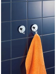 WENKO 20900100-Gancio VACUUM-LOC rotondo in acciaio 6x6,7 cm cromo lucido