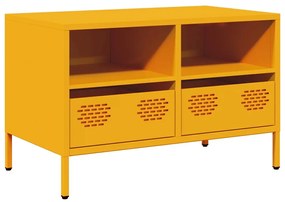 Mobile tv giallo senape 68x39x43,5cm acciaio laminato a freddo