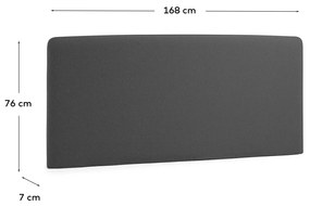 Kave Home - Testiera Dyla nera sfoderabile per letto da 150 cm