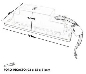 Segnapasso LED per scatola 506 da 6W IP65 - Doppia Cornice Colore Bianco Naturale 4.500K