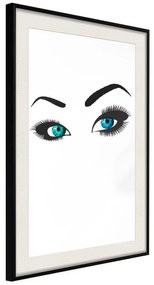 Poster  Piercing Gaze  Cornice Quadri Cornice nera con pass-partout, Larghezza x Altezza Home decor 30x45