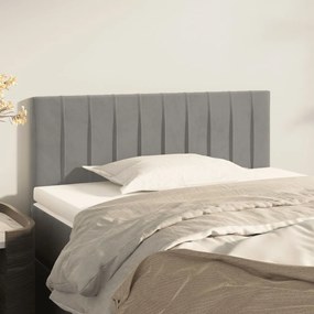 Testiera Grigio Chiaro 100x5x78/88 Cm İn Velluto /