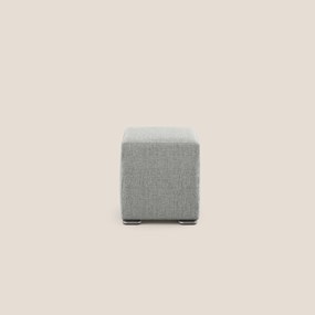 Cube pouf in tessuto morbido impermeabile T03 grigio chiaro