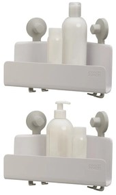 Set di 2 mensole angolari bianche autoportanti in plastica per il bagno EasyStore - Joseph Joseph