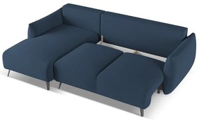 Divano angolare blu (con penisola a sinistra) Malie – Makamii