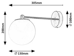Rabalux 71081 - Applique KIARA 1xE27/35W/230V oro