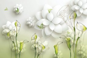 Carta da parati – Fiori astratti