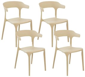 Set di 4 sedie beige GUBBIO Beliani