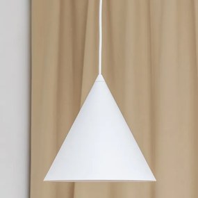 Lampadario su cavo ETNA II 1xE27/15W/230V pr. 25 cm bianco