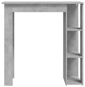 Tavolino da bar con ripiani grigio cemento 102x50x103,5 cm