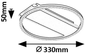 Rabalux 71369 - Plafoniera LED KERSTIN LED/24W/230V 3000K