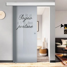 Porta scorrevole Sogno, L 88 x H 215 cm, con binario Atelier bianco