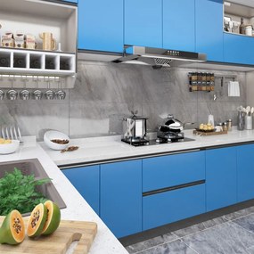 Pellicole Autoadesive Per Mobili 2 Pz Azzurre 500x90 Cm Pvc /