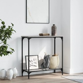 Tavolino Consolle Grigio Sonoma 75x30,5x75 Cm Legno Multistrato /