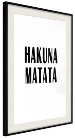 Poster  Hakuna Matata  Cornice Quadri Cornice nera con pass-partout, Larghezza x Altezza Home decor 20x30