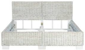 Giroletto grigio in rattan naturale 140x200 cm