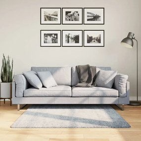 Tappeto Shaggy Pamplona A Pelo Lungo Moderno Blu 120x120 Cm /