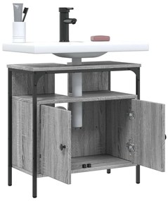 Mobile lavabo bagno grigio sonoma 60x30x60 cm legno multistrato