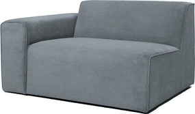 Divano componibile grigio (con penisola a sinistra) con rivestimento in velluto a coste Sting – Scandic