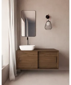 Mobile da bagno sotto lavabo MADERO Velvet trebino laminato satinato L 100 x H 53 x P 45 cm 2 cassetti 2 ante, lavabo non incluso