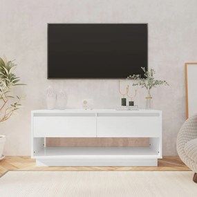 Mobile Tv Bianco Lucido 102x41x44 Cm İn Truciolato /