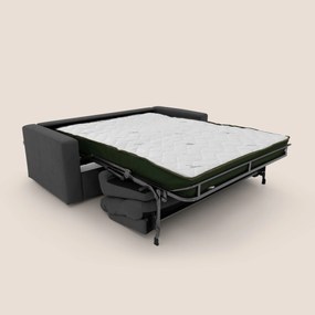 Paloma divano letto con materasso alto 18 cm con Aloe Vera in tessuto impermeabile nero