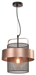 Lampada a sospensione in metallo di colore nero-rame ø 30 cm Fiba - Candellux Lighting