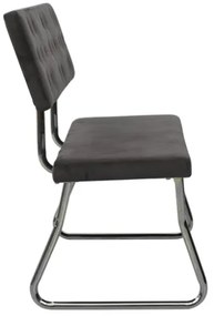Panca 110 cm in Velluto Grigio Scuro