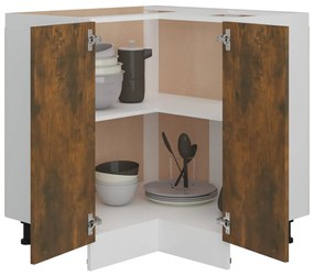 Armadietto cucina rovere fumo 75,5x75,5x80,5 cm in legno