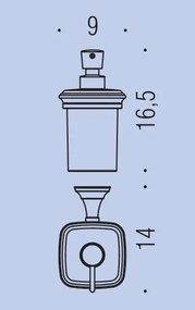 Colombo Design Portofino B9325 Dispenser Spandisapone Da Parete In Vetro Acidato Naturale Cromo