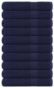 Asciugamani 10 Pz Blu Marino 100x200 Cm 360 G/m² 100% Cotone /