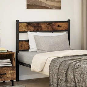 Testiera Rovere Fumo 100 Cm İn Ferro E Truciolato /