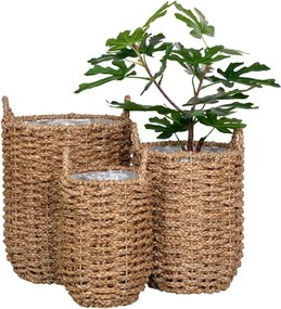 Set di coprivasi in seagrass 3 pz ø 31 cm Hue - House Nordic