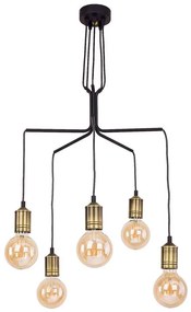 Jupiter 1706 - Lampadario su fune BORNEO 5xE27/60W/230V