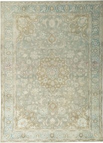 Tabriz Tappeto 340 x 250 Nero (Iran) Annodato A Mano