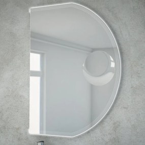 Specchio con illuminazione integrata bagno asimmetrico Soho BADEN HAUS L 60 x H 80 x P 3 cm trasparente