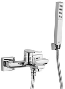 Gruppo vasca esterno con doccia duplex Jacuzzi   rubinetteria Tank ottone cromato 0TN00002JA01