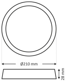 Plafoniera LED LED/18W/230V 4200K diametro 21 cm bianco