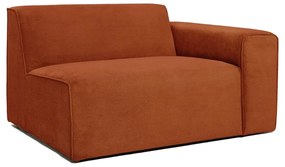Modulo divano in velluto a coste arancione (angolo destro) Sting - Scandic