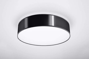 Plafoniera da Soffitto Rotonda in PVC 3xE27 ARENA 45 Nera da interno