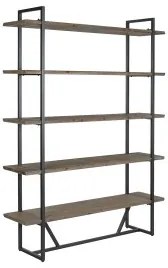 Scaffale Home ESPRIT Nero Metallo Abete 148 x 36,5 x 200 cm