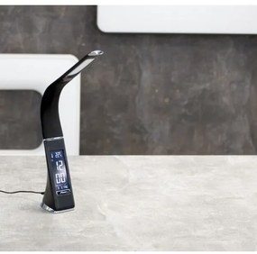 Immax 08947L - Lampada da tavolo LED dimmerabile con display LEATHER LED/6,5W/5V nera